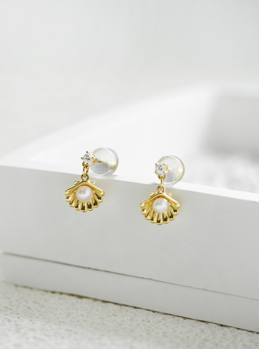 CORALIA PEARL DROP EARRINGS