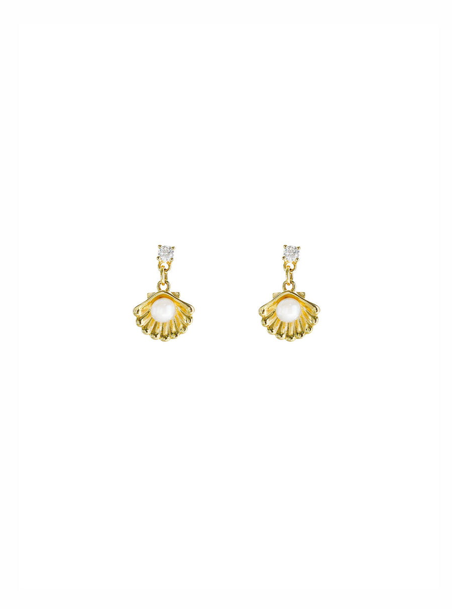 CORALIA PEARL DROP EARRINGS